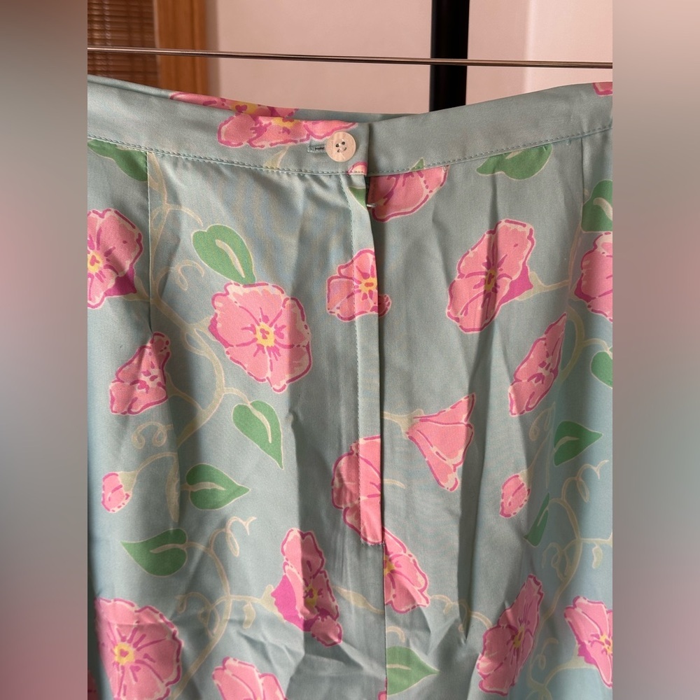 Lilly Pulitzer Maxi Skirt in Light Blue and Pink Floral - Picture 8 of 12